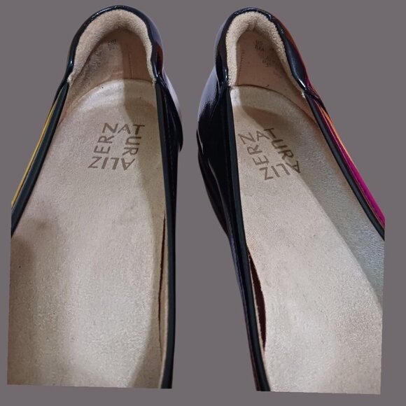 Naturalizer "Sam" Slip On Wedge Pump Confort Shoes Black Size 8M - Picture 12 of 16